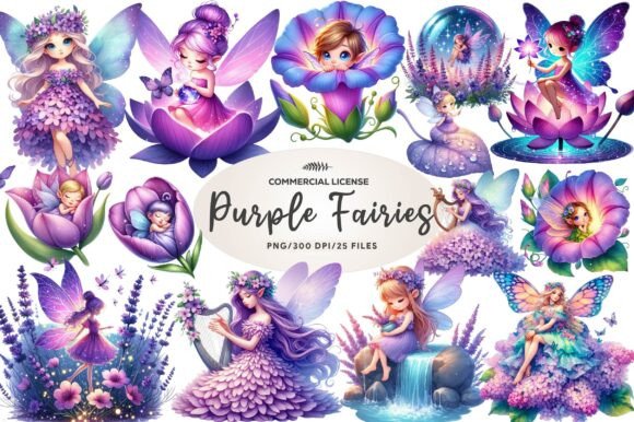 Download Magical Garden Purple Fairies - Magic Collection