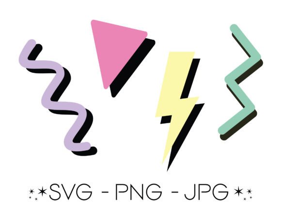 Download Set of 80s/90s Retro Shapes - Retro shapes Collection