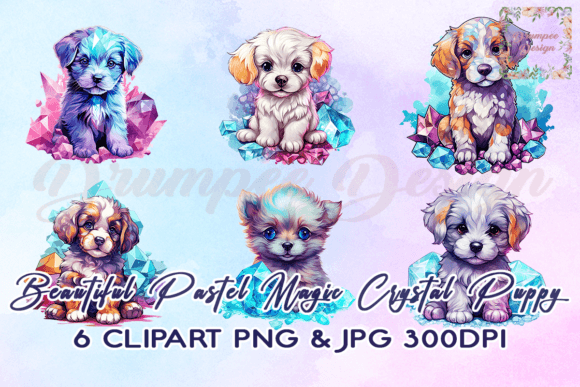 Download Pastel Magic Crystal Puppy Clipart - Magic Collection