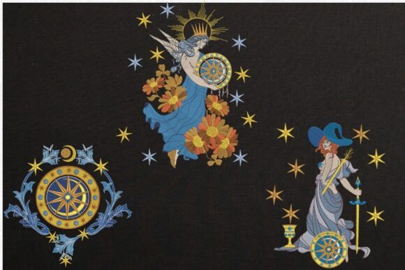 Download Celestial Goddess with Magic Wheel Black - Magic Collection