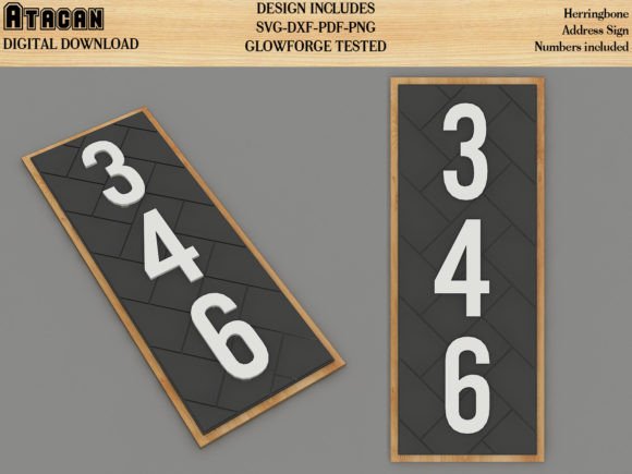 Download Herringbone Address Sign Numbers Include - Address Collection