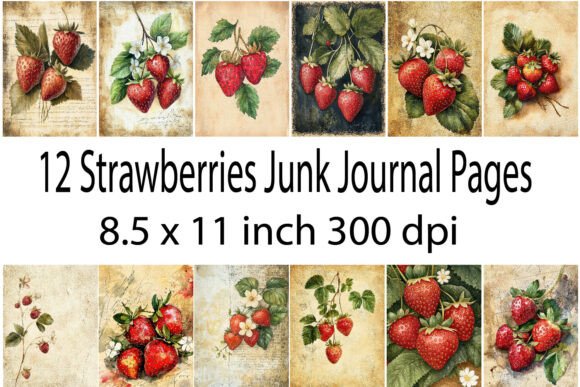 Download Vintage Strawberry Botanical Prints Junk - Botanical prints Collection