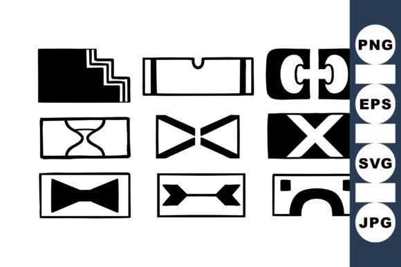 Download Geometric Retro Frame Shapes Set - Premium Bundle