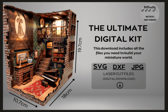 Download Magical BookNook: LaserCut Dxf - Svg-jpg - Magic Collection
