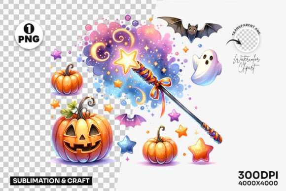 Download Halloween Pastel Magic Wand Pumpkin - Magic Collection