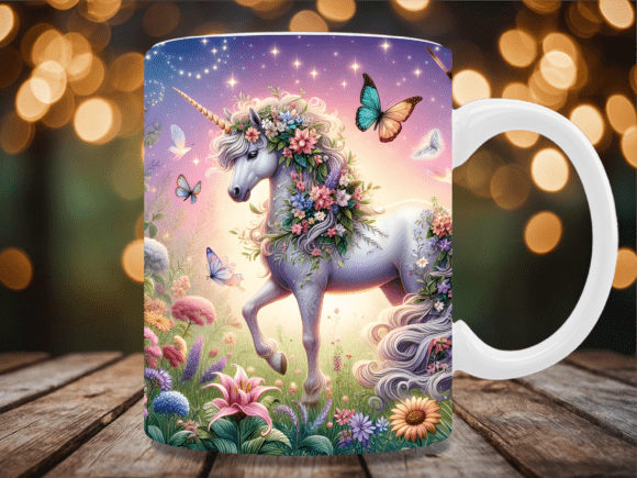 Download Pastel Magic Unicorn Garden Mug Wrap - Magic Collection