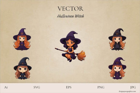 Download Vector Halloween Witch Illustrations - Premium Resources