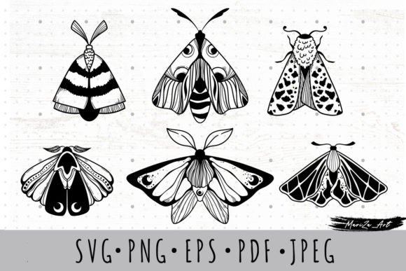 Download Magic Moth &amp; Butterfly SVG PNG Cliparts - Magic Collection