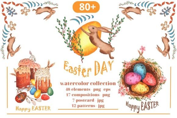 Download Easter Collection. Watercolor - Collection Collection
